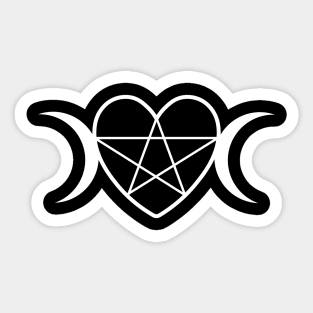 Pentacle Heart Sticker